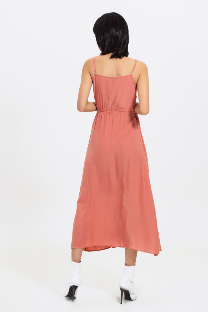 Đầm 2 dây midi đắp chéo ngực