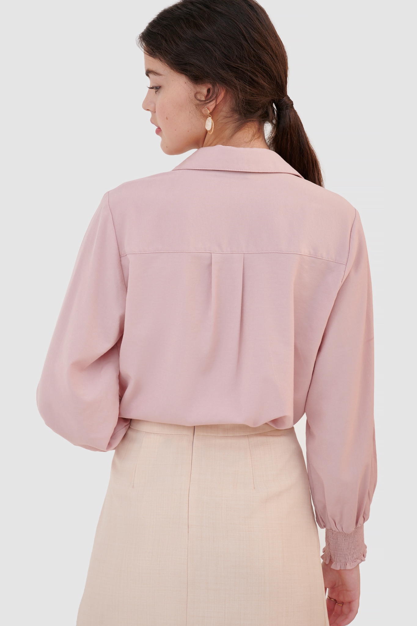 Áo sơ mi smocking cổ tay