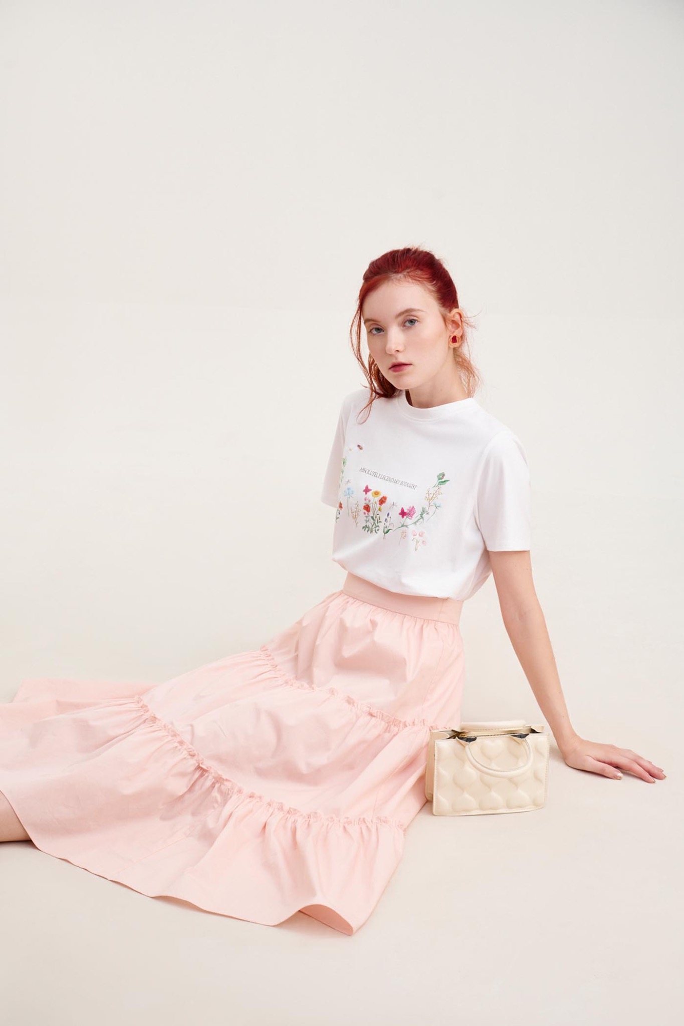 Váy midi cotton 3 tầng