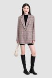  Áo khoác blazer oversized họa tiết ca rô 