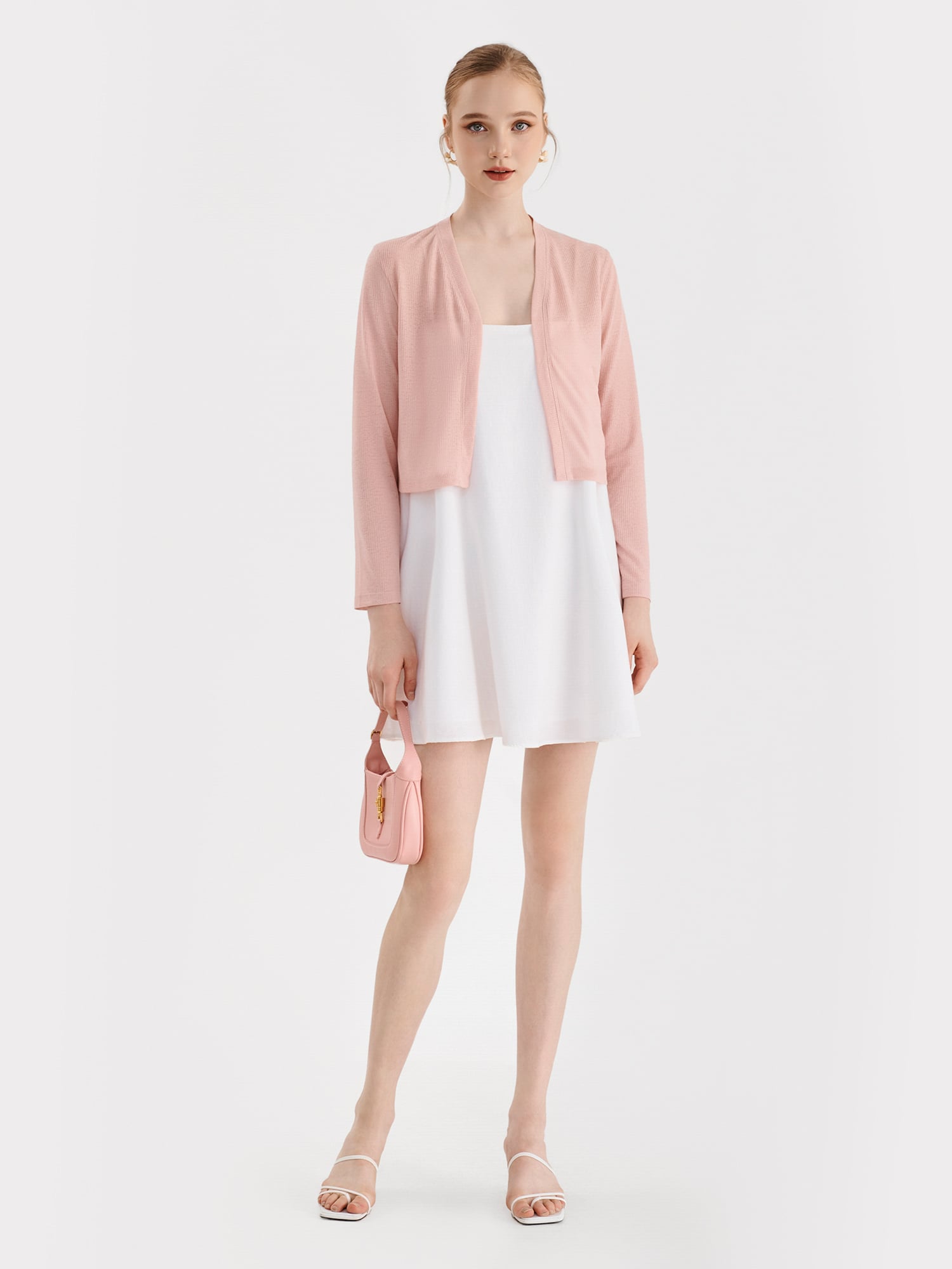 Áo cardigan cổ V tay dài