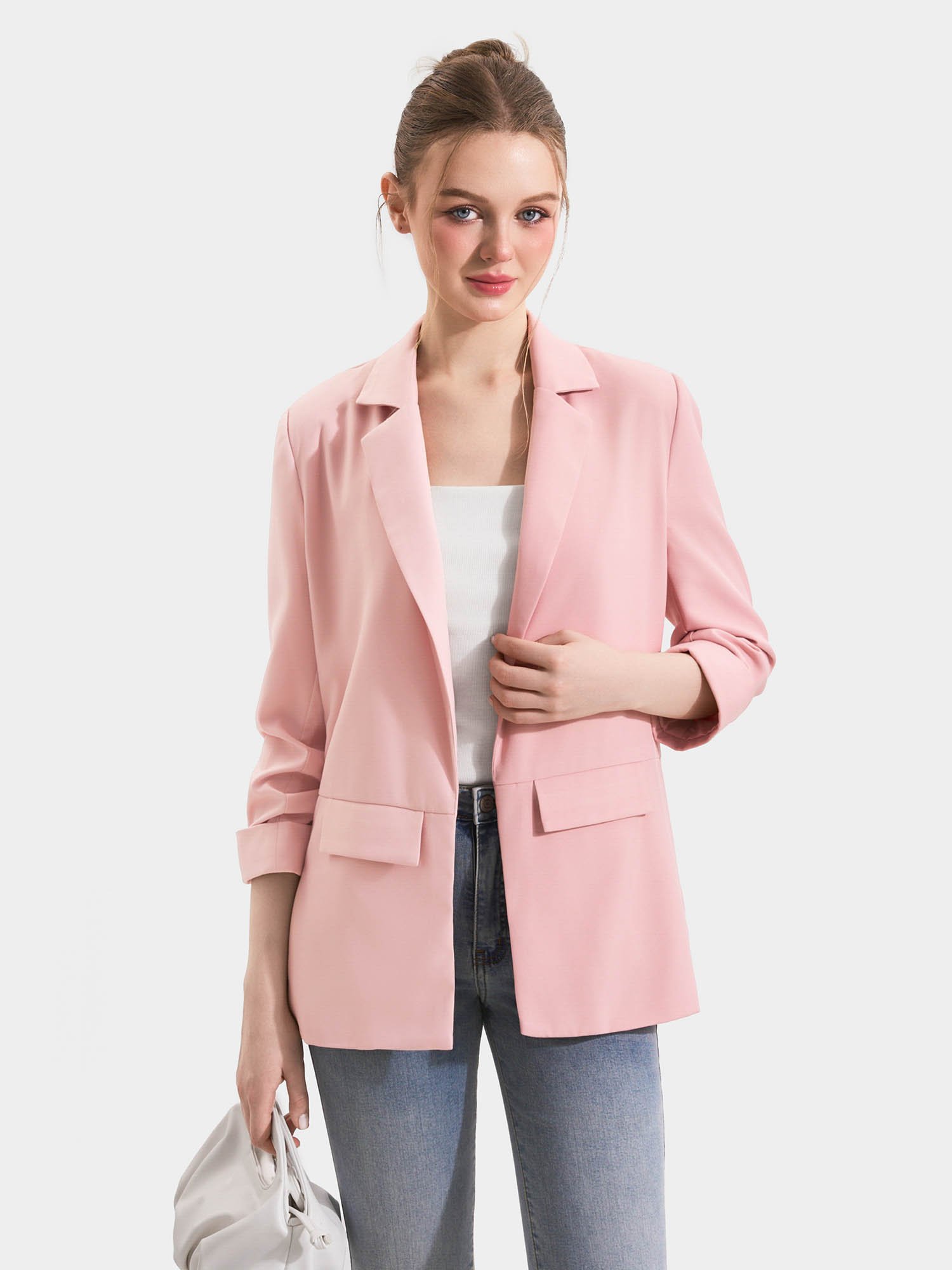Áo blazer nhún xắn tay cách điệu
