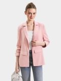  Áo blazer nhún xắn tay cách điệu 