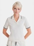  Áo thun cổ polo phối viền 