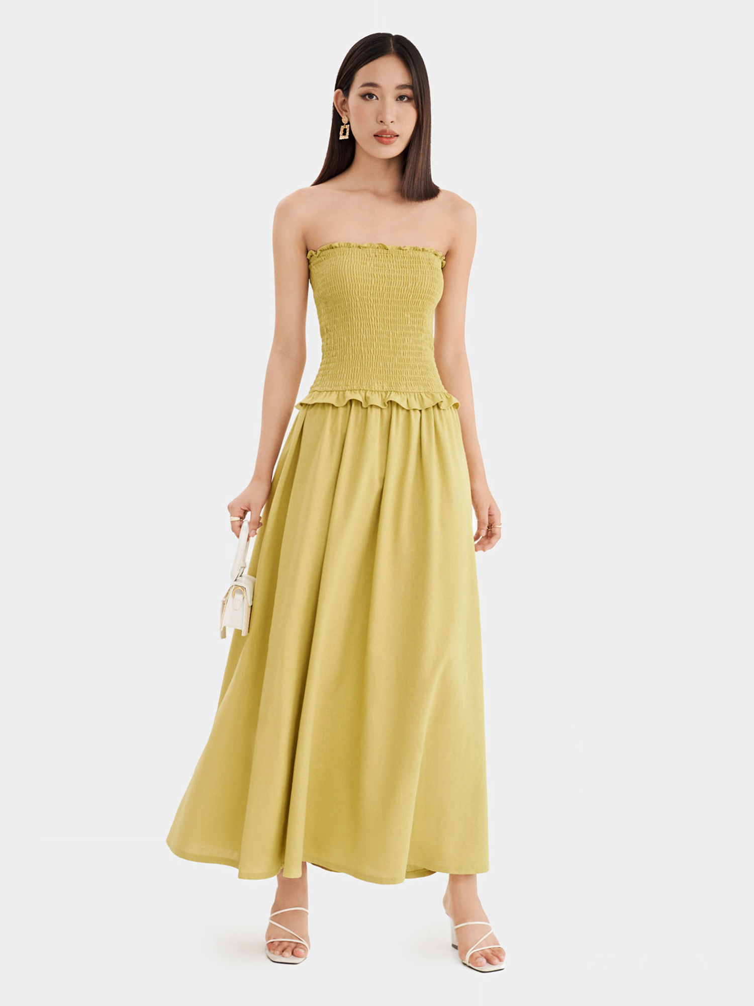 Đầm quây maxi smocking
