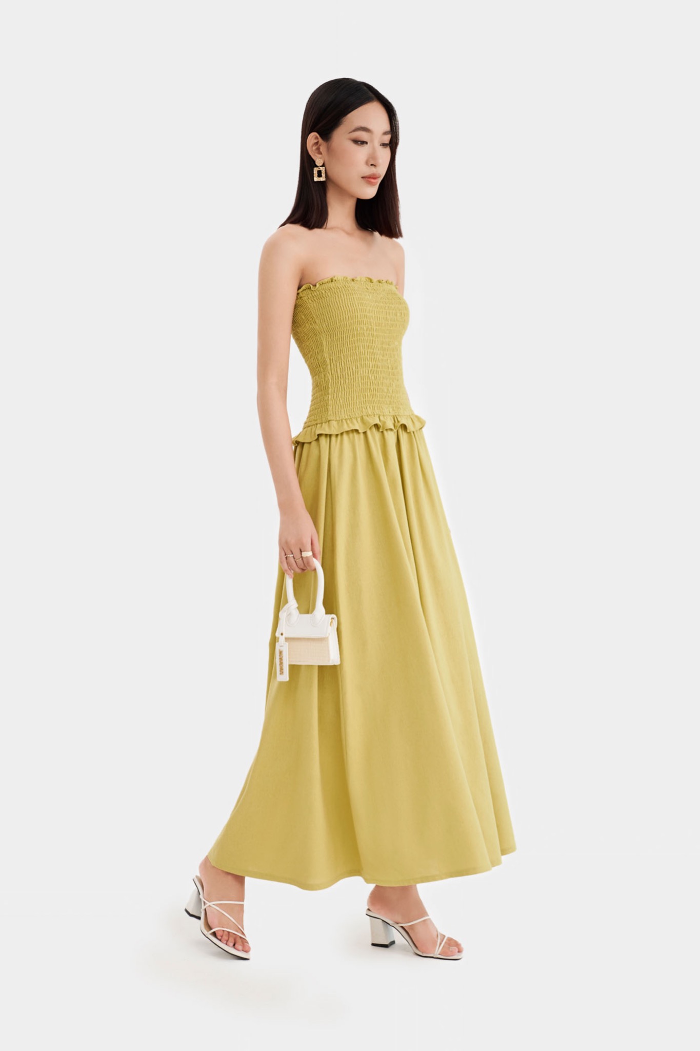 Đầm quây maxi smocking