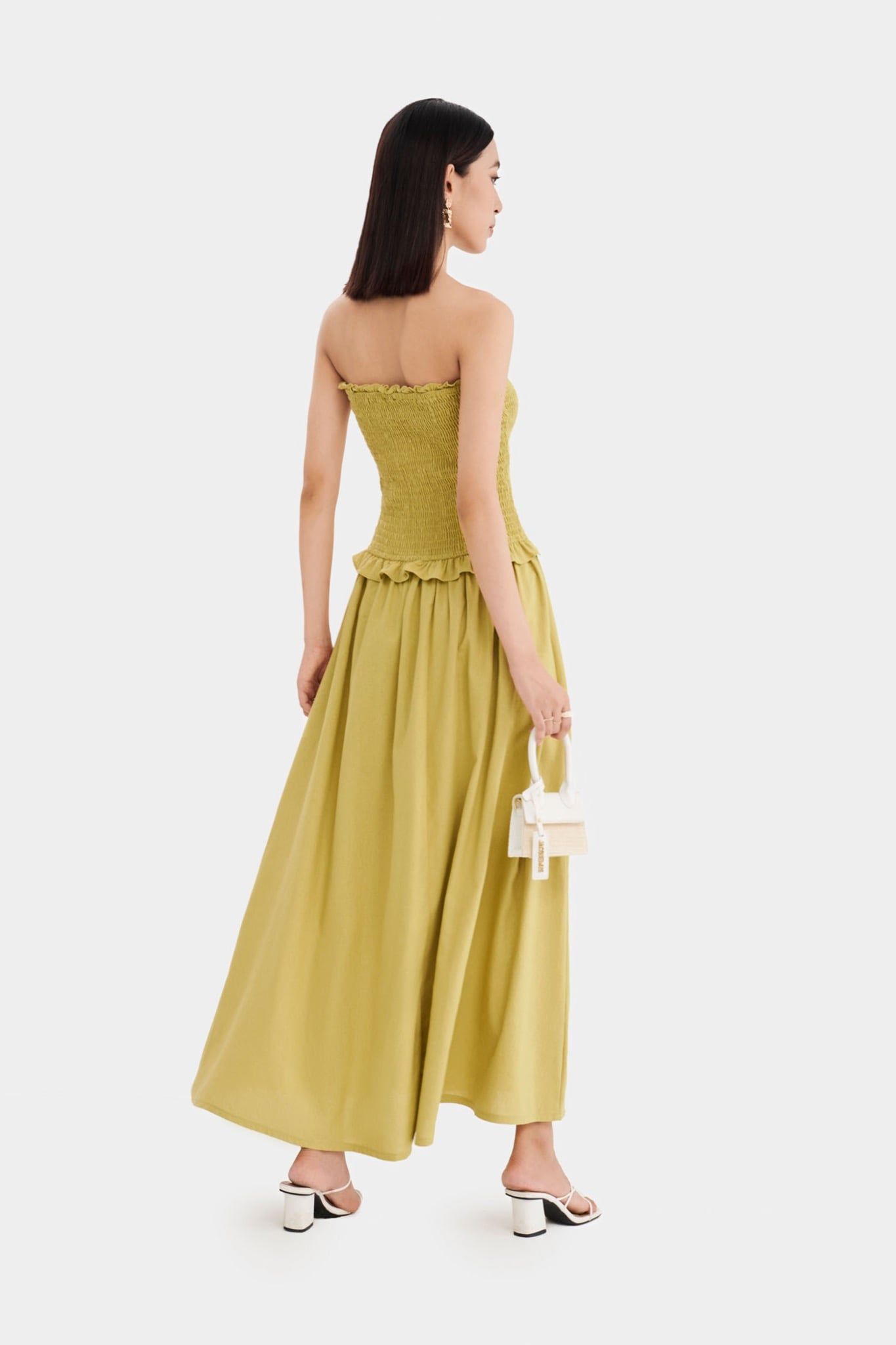  Đầm quây maxi smocking 