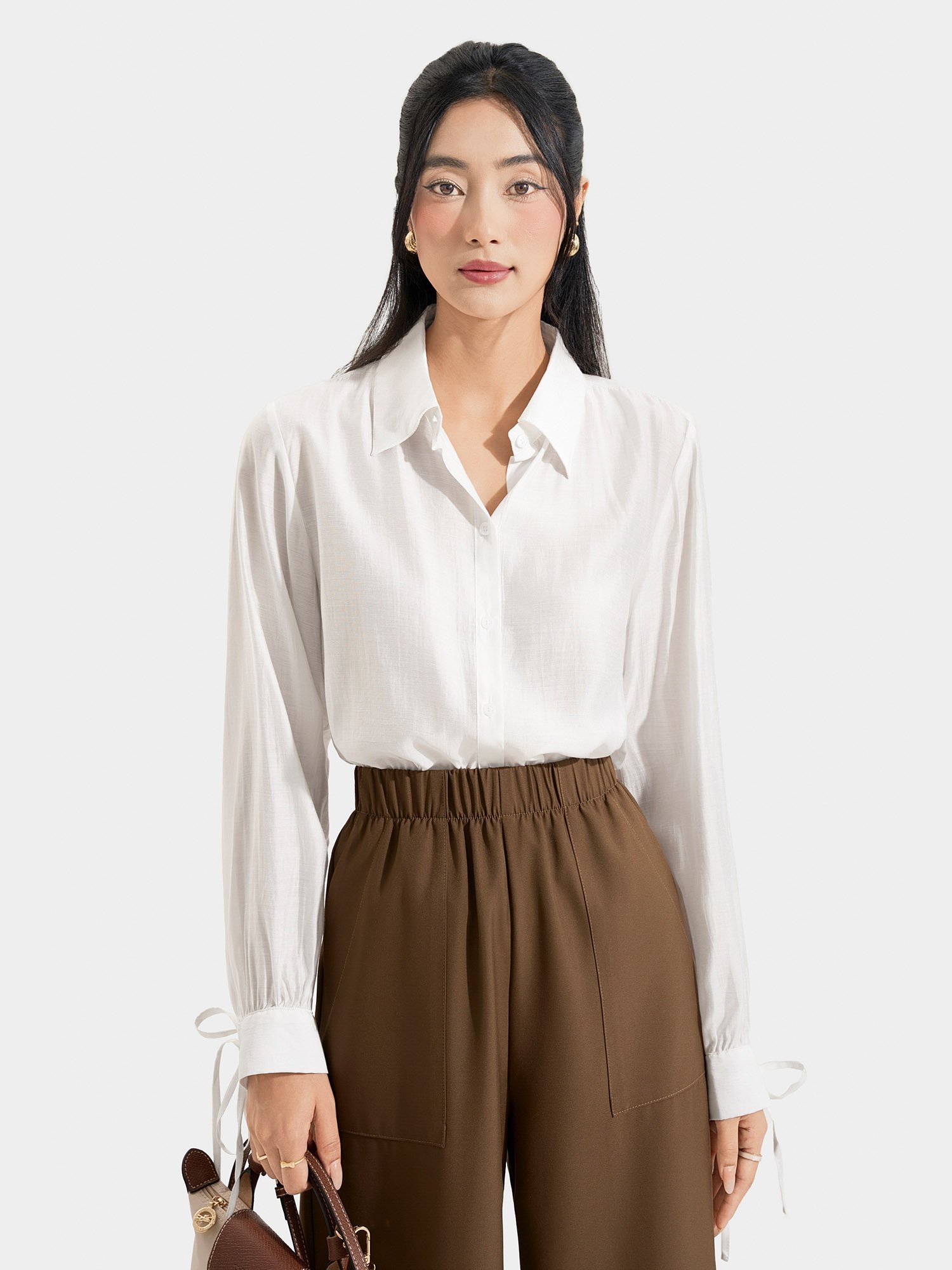 Quần dài ống rộng lưng thun