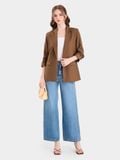  Áo blazer nhún xắn tay cách điệu 