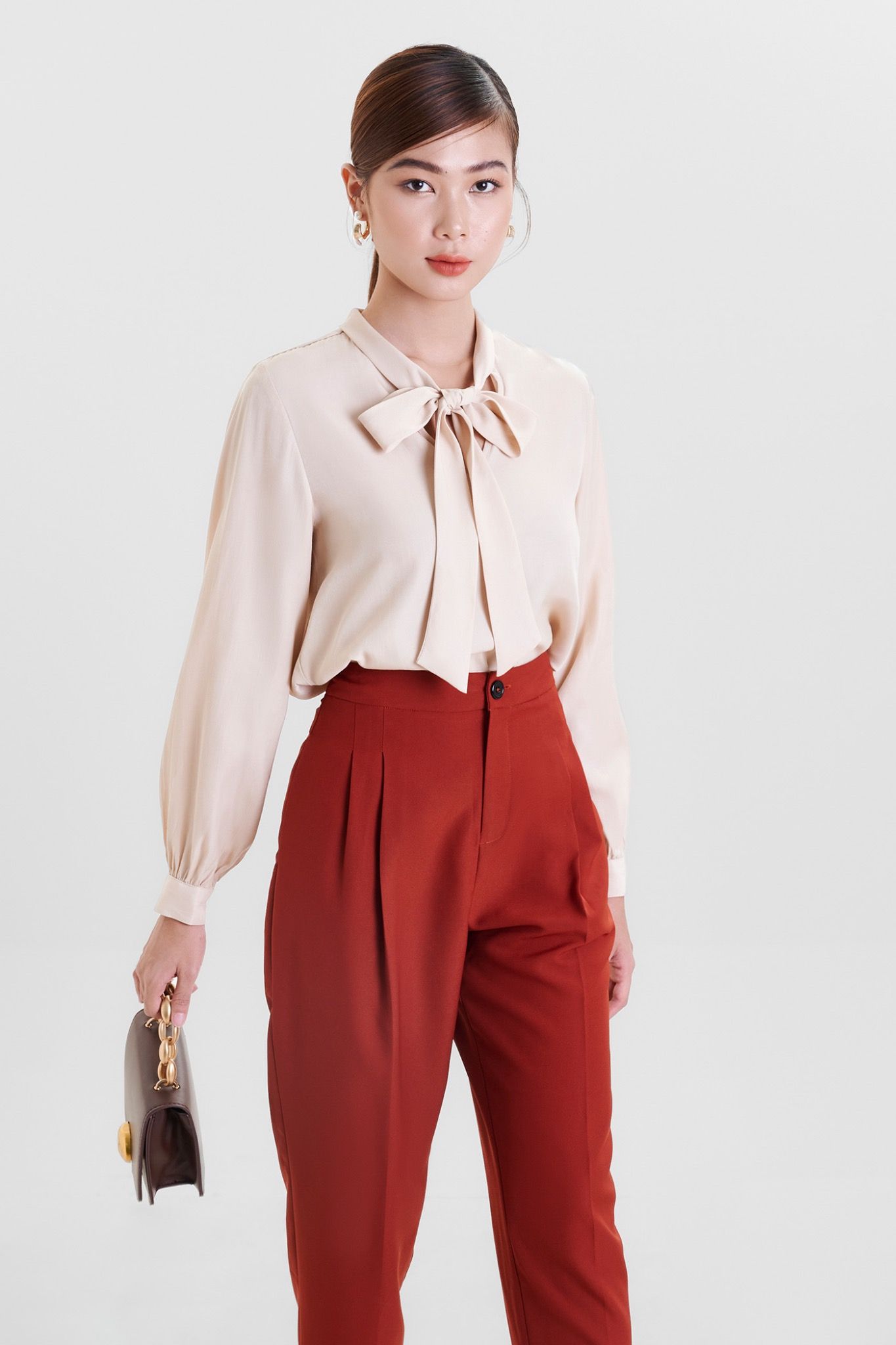  Quần form baggy xếp 4 ly 