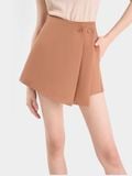  Váy skort đắp chéo xếp li đính nút 