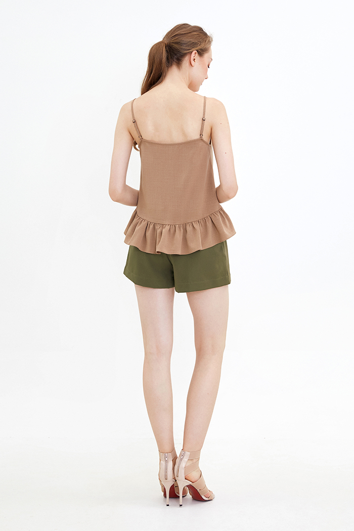 Áo 2 dây bèo linen