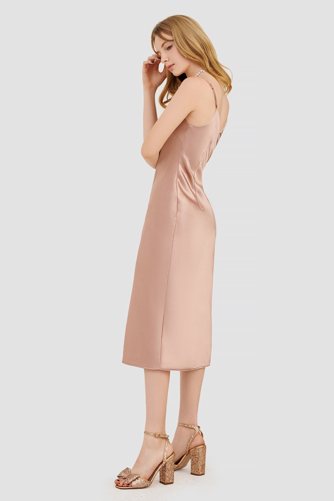Đầm 2 dây slip dress satin