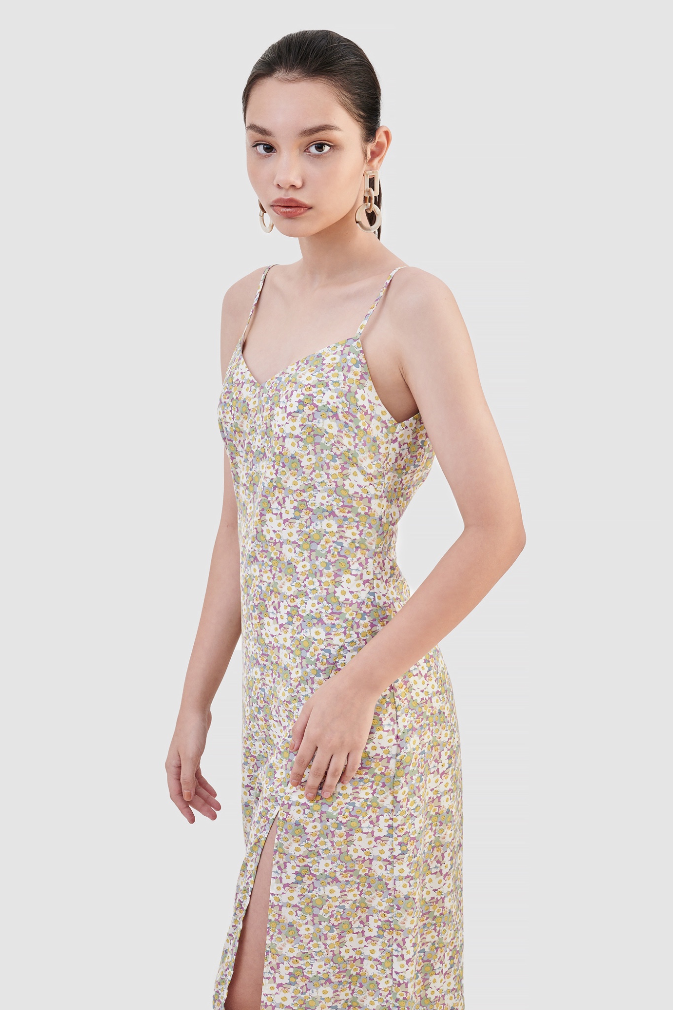 Đầm 2 dây slip dress xẻ tà