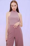  Áo thun gân tank top cổ cao 