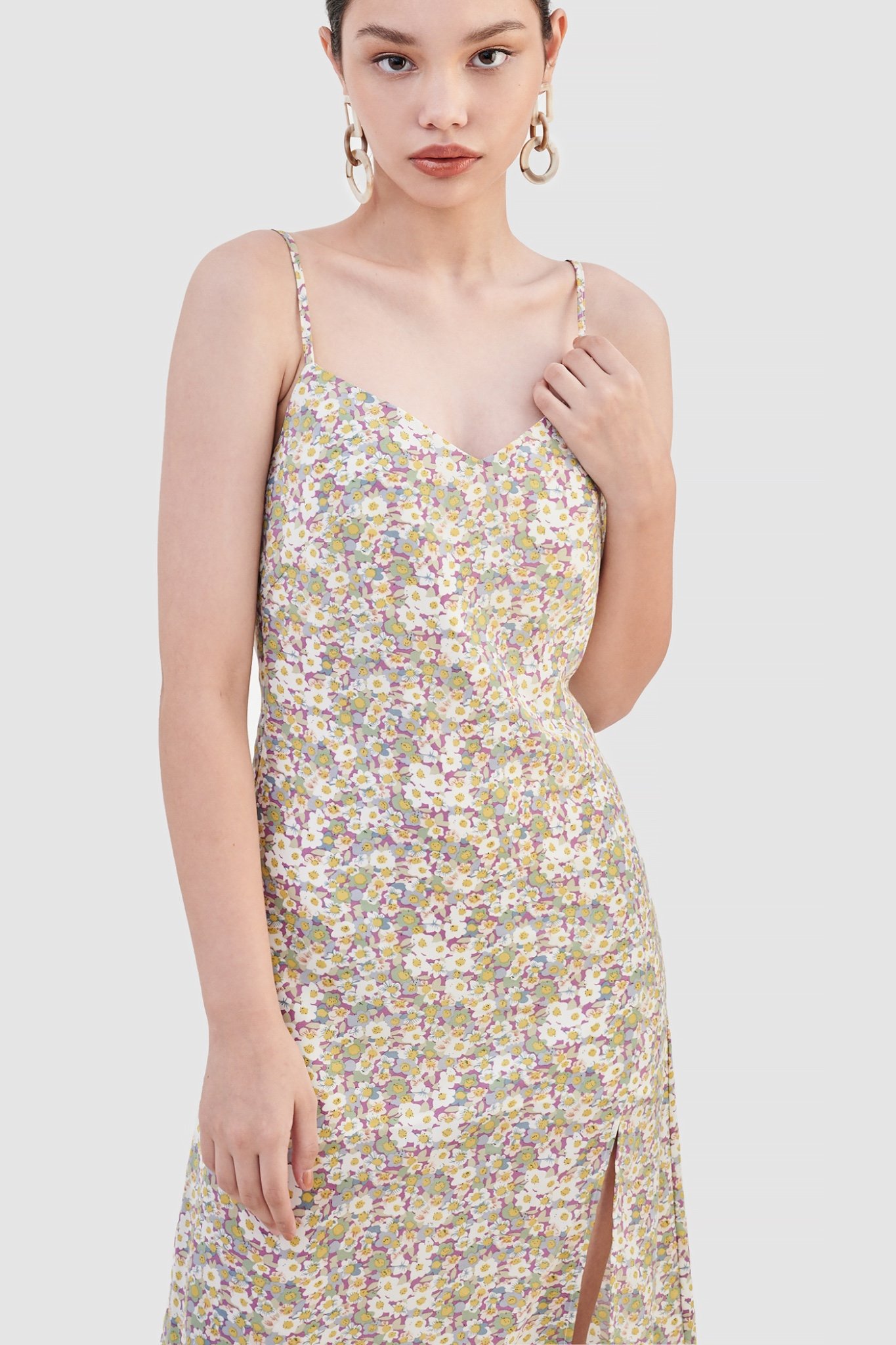 Đầm 2 dây slip dress xẻ tà