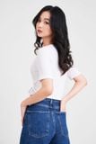  Áo thun crop wrap cột dây nơ 