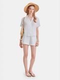  Quần short lưng thun 2 túi dằn li trước 