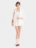  Áo blazer nhún xắn tay cách điệu 