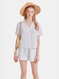  Quần short lưng thun 2 túi dằn li trước 