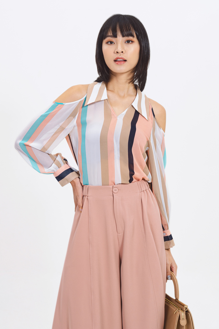 Áo cutout vai tay dài