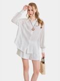  Quần short vải xô lưng thun phối ren 