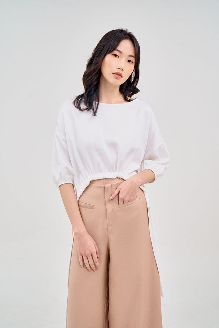 Áo mullet form rộng rút dây lai