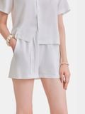  Quần short lưng thun 2 túi dằn li trước 