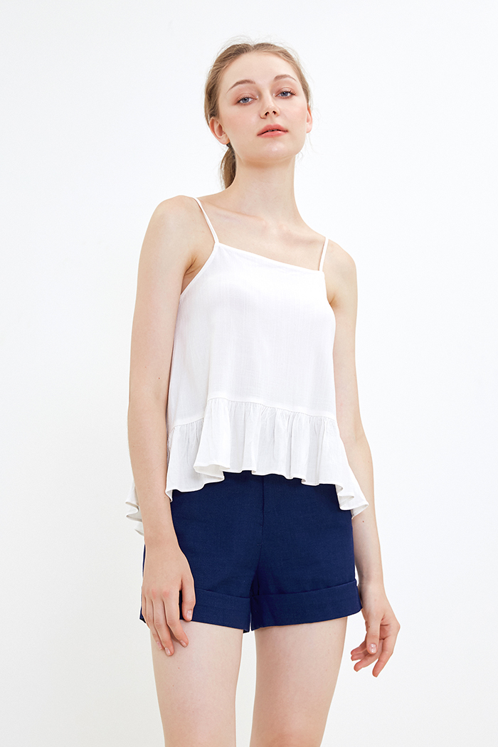 Áo 2 dây bèo linen