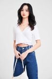  Áo thun crop wrap cột dây nơ 