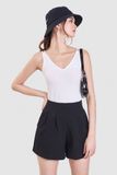  Áo thun knit tanktop cổ tim form ôm 