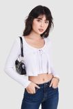  Áo cardigan thun thắt nơ 