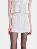  Váy skort cơ bản kẻ sọc 