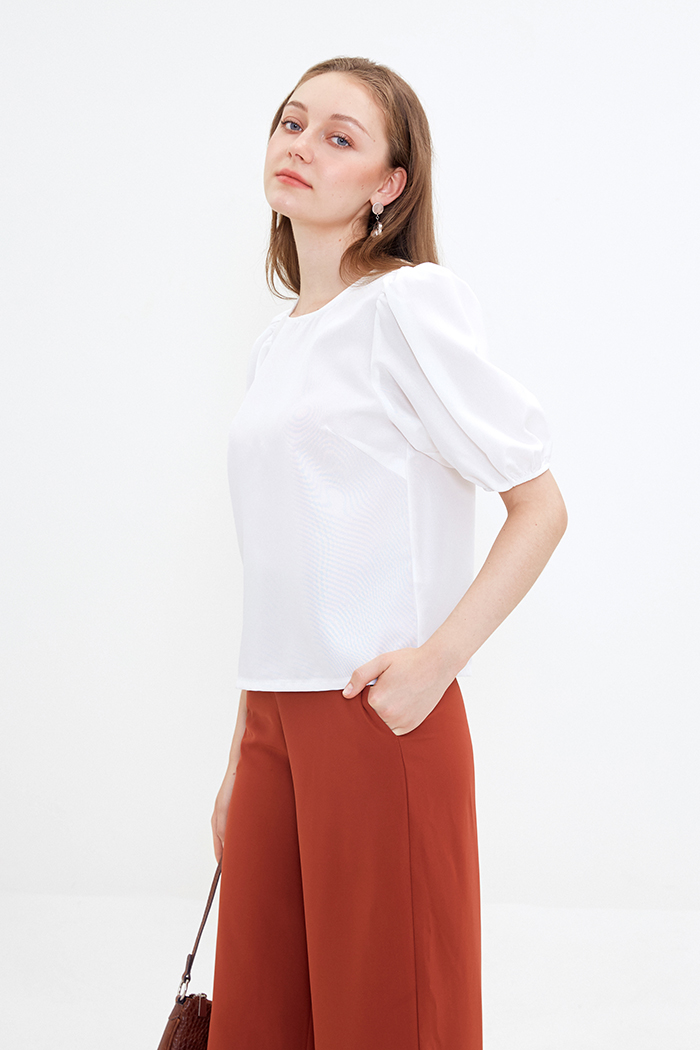 Áo cổ tròn 2 nơ sau