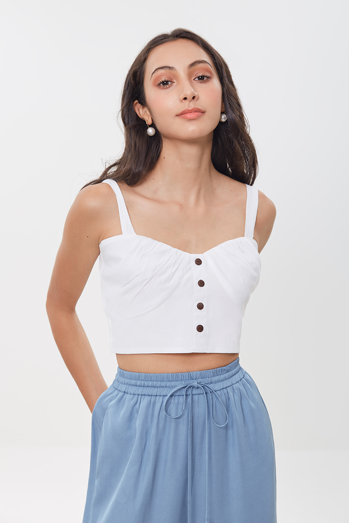 Áo croptop 2 bảng dây kéo sắt