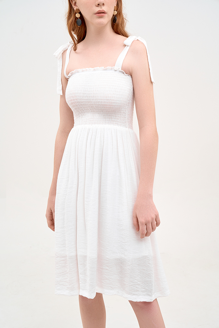 Đầm midi 2 dây chạy moking