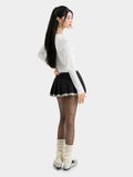  Áo cardigan phối ren thắt nơ 
