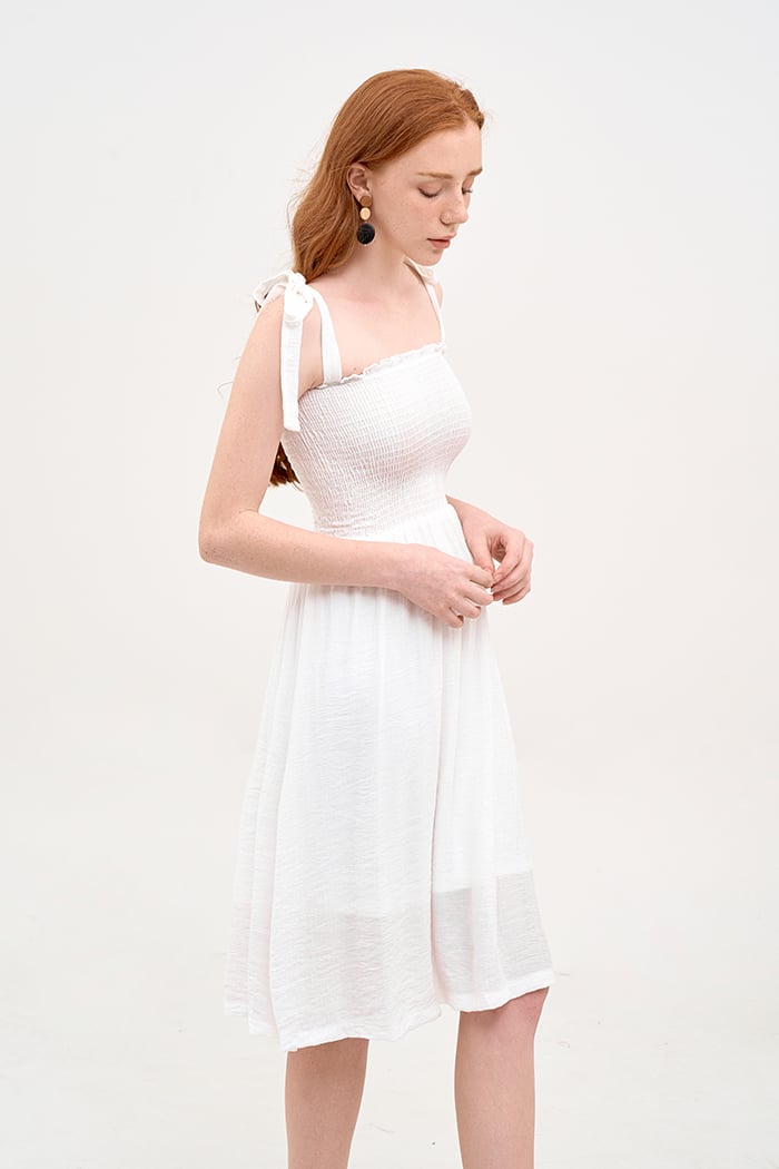 Đầm midi 2 dây chạy moking