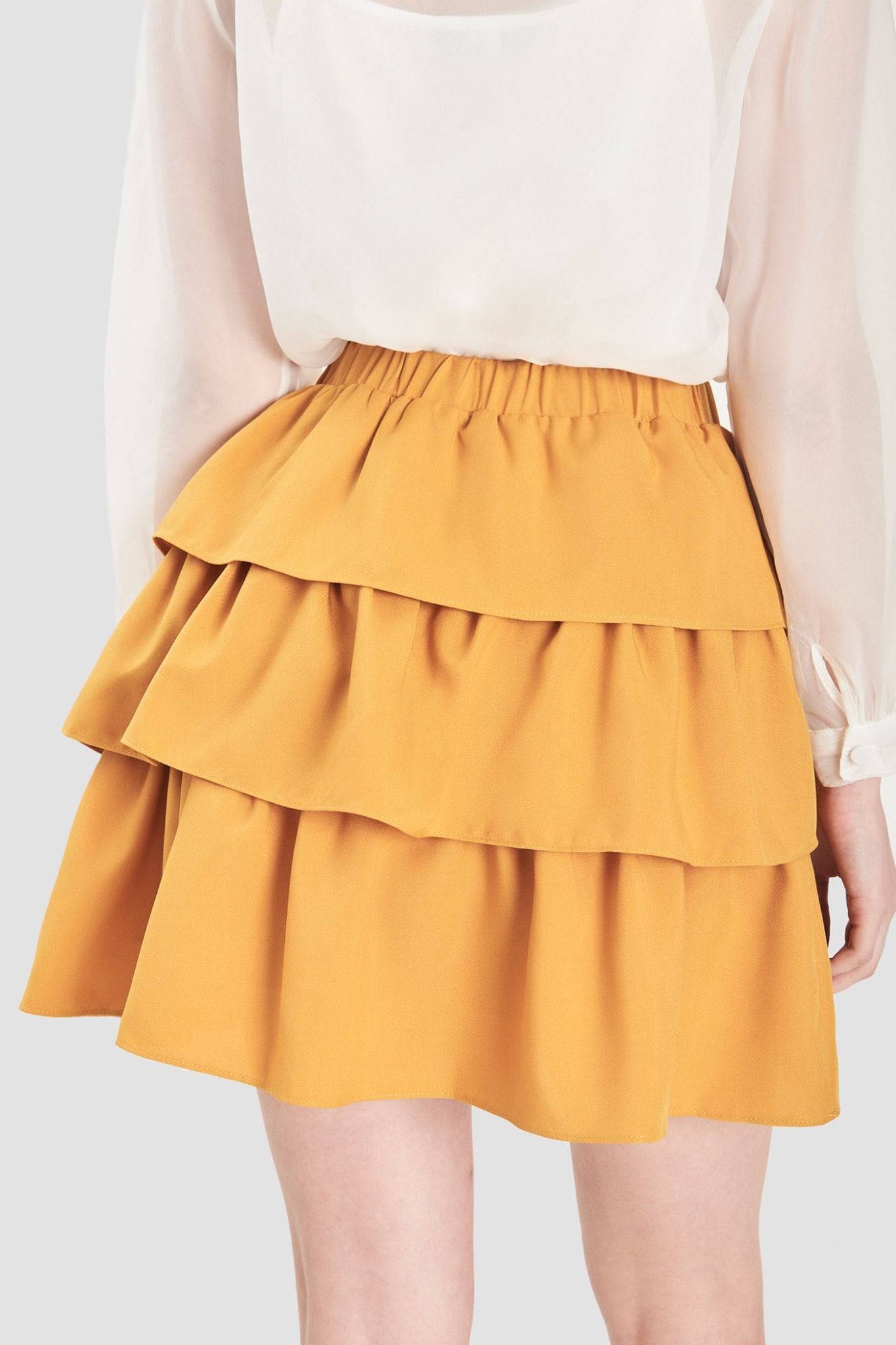  Váy lưng thun 3 tầng xòe 