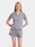  Áo thun cổ polo phối viền 