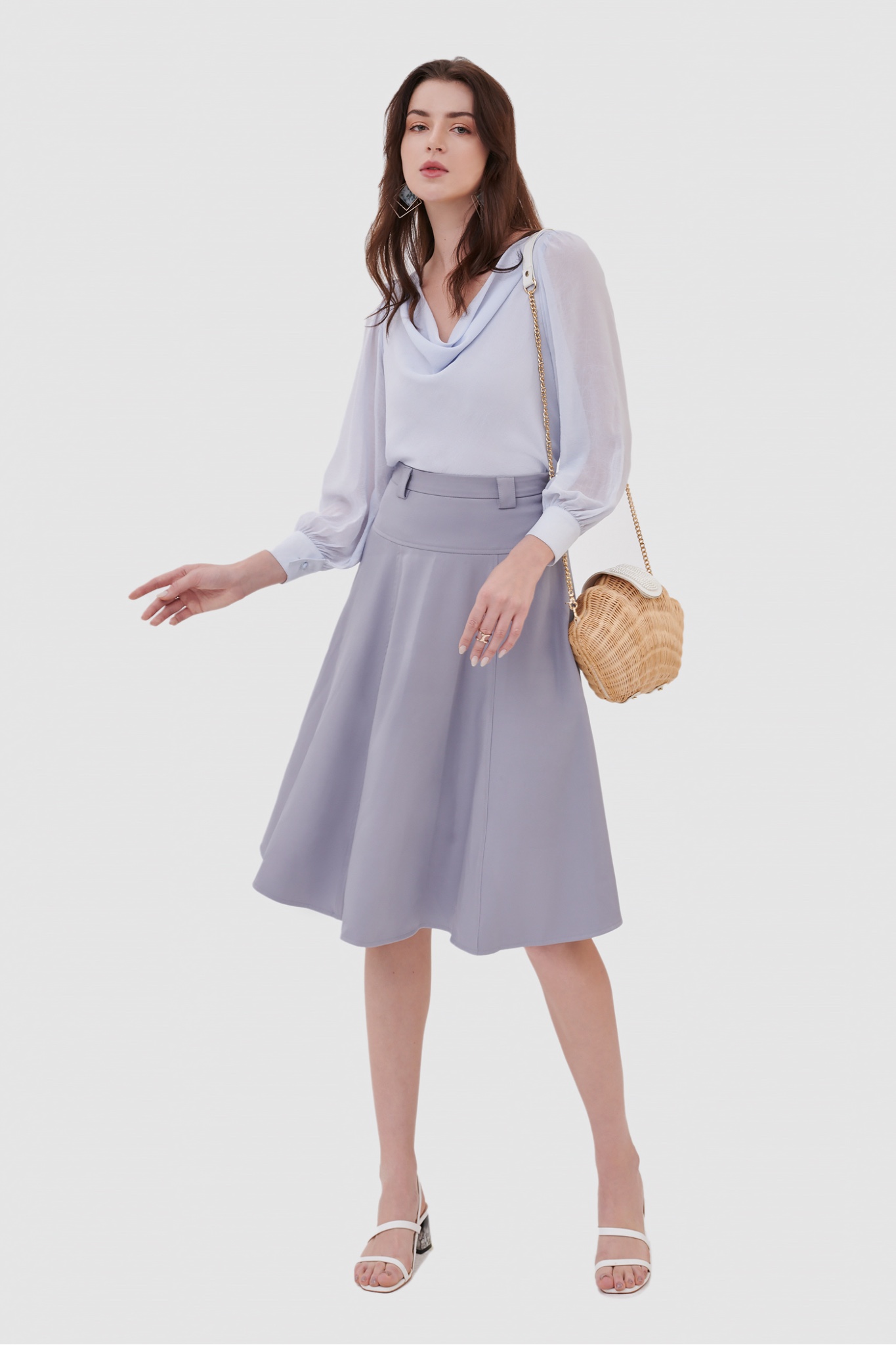 Váy midi rã 6 mảnh