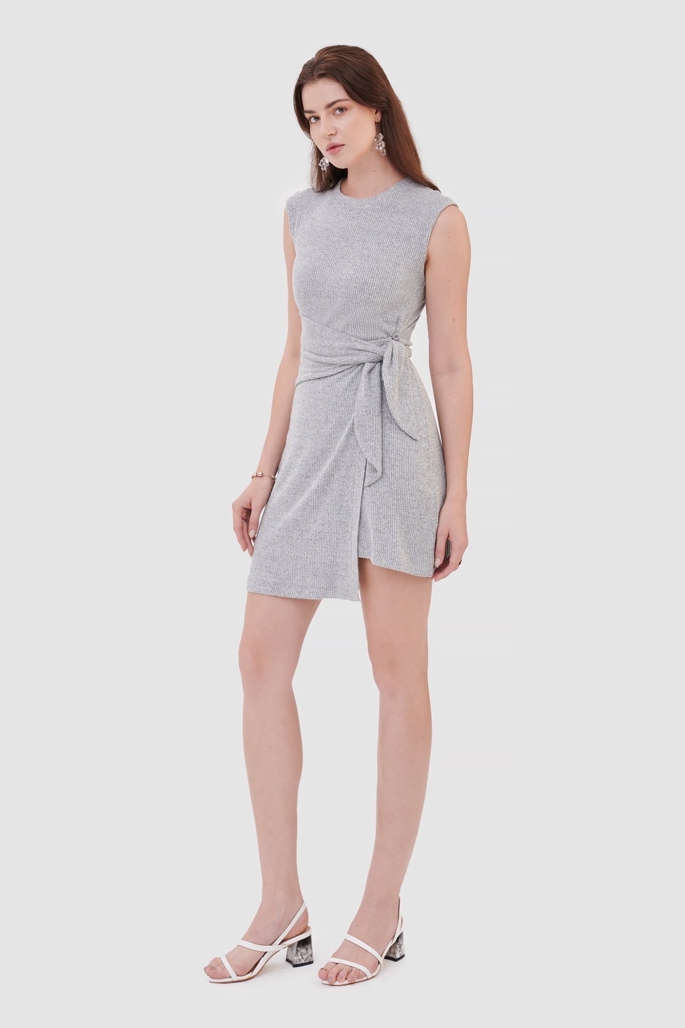 Đầm knit tùng layer cột dây