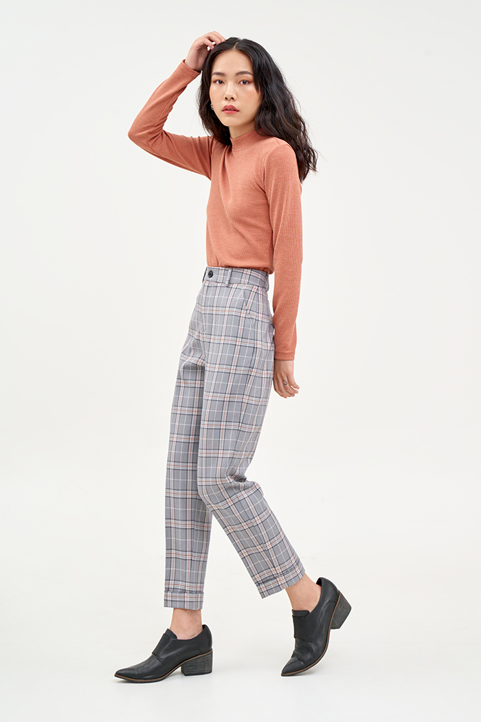 Quần caro ly đứng fw19