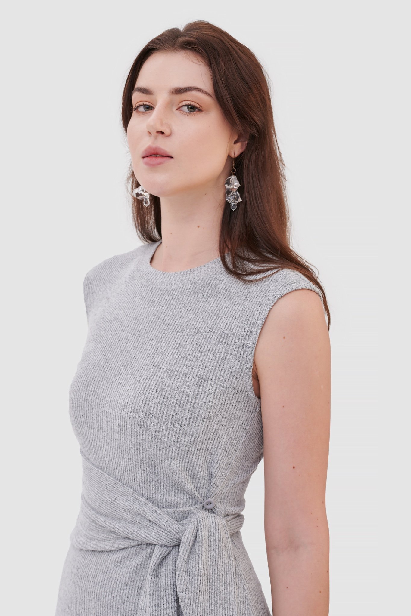 Đầm knit tùng layer cột dây