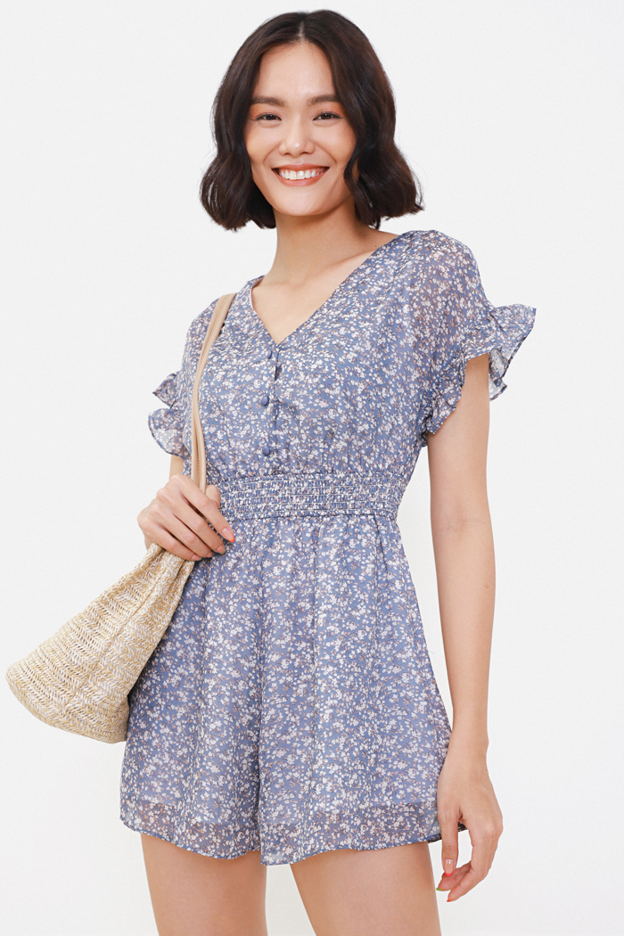 Jumpsuit bèo lưng thun