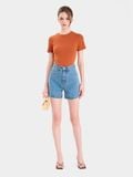  Quần short jean form basic 2 túi 