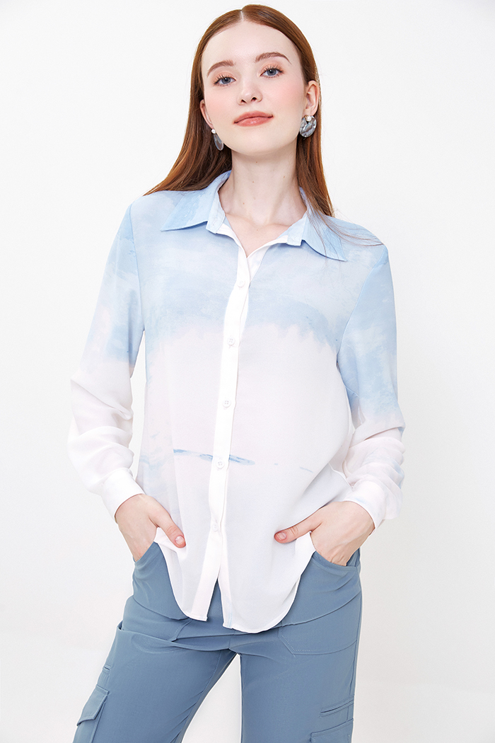 Áo sơmi họa tiết hơi nước