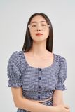  Áo croptop tay lở chạy thun nẹp nút 