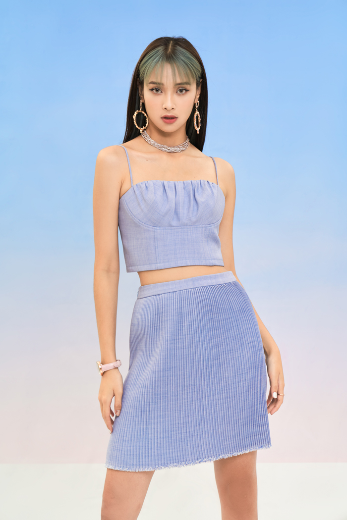 Áo crop top 2 dây cúp ngực