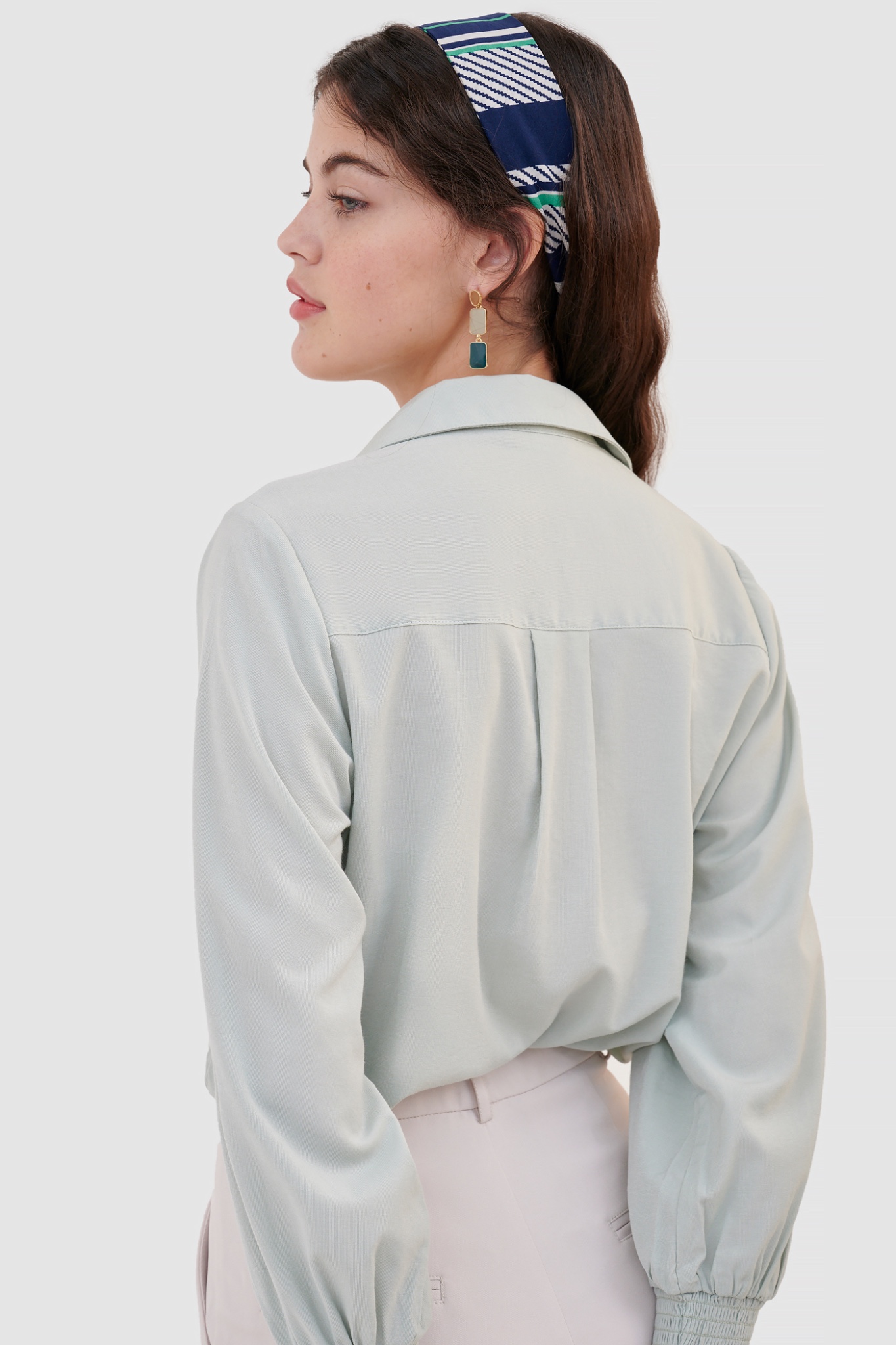 Áo sơ mi smocking cổ tay